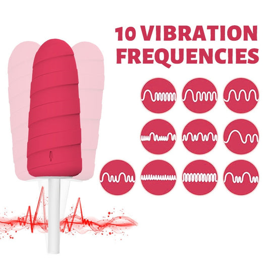 Popsicle ice cream disreet vibrator dildo Cute Pink by Kawaii Bdsm