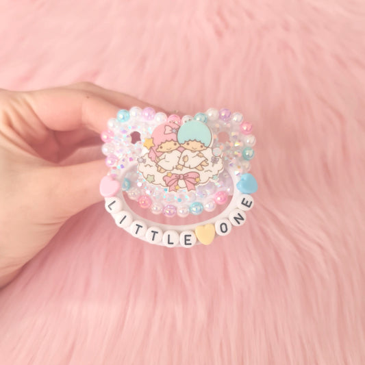 little one twin stars sanrio adult baby pacifier ddlg abdl kawaii bdsm handmade custom