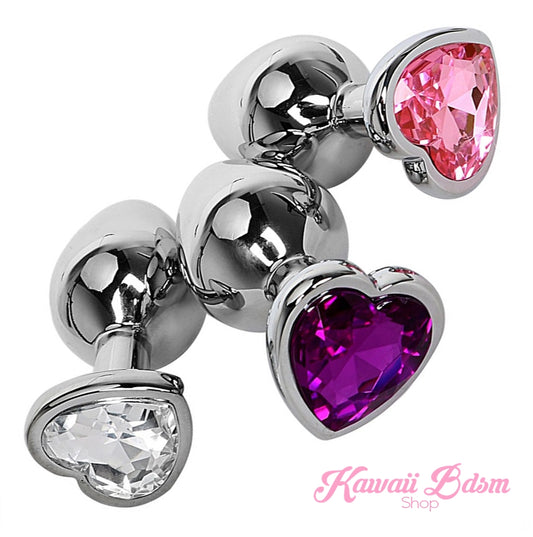 heart plug stainless steel crystal Jewell colorful rainbow ddlgworld ddlgplayground kinky sex buttplug anal babygirl babydoll doll soft aesthetic submissive sub cgl mdlg mdlb ageplay kittenplay neko girl boy by Kawaii BDSM - cute and kinky / Worldwide Free Shipping (11179135239)
