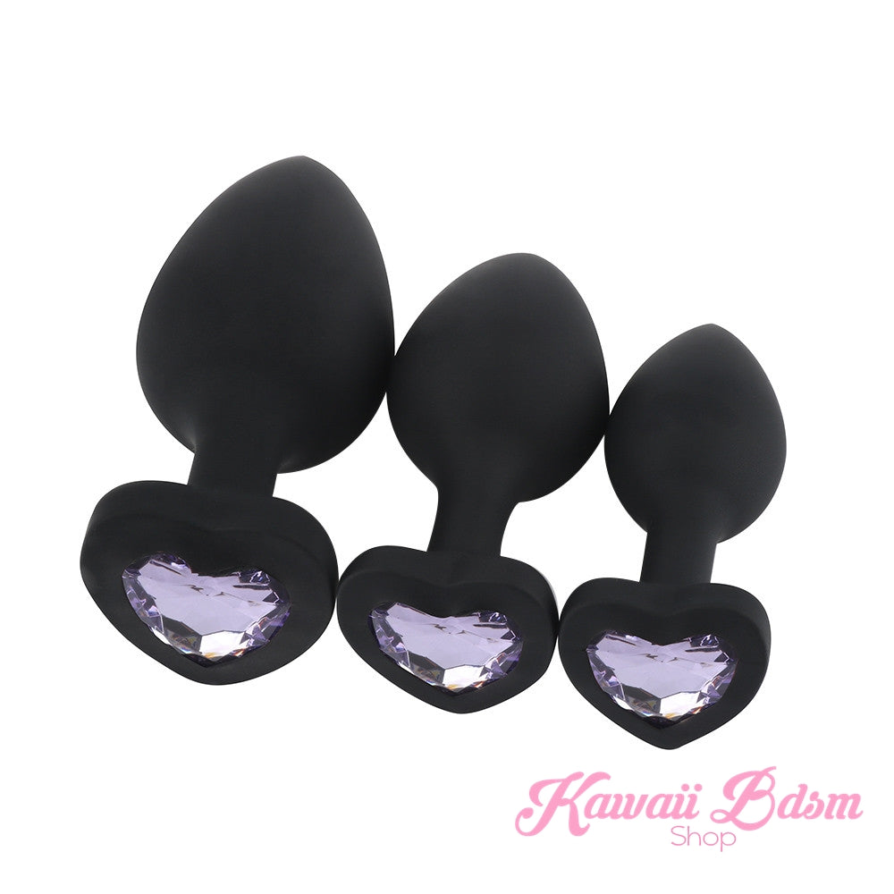 Silicone buttplugs heart shapped pink red blue babygirl sissy femboy aesthetic boy little cglg cglb mdlg mdlb ddlg ddlb agelay petplay kittenplay puppyplay fetish sex partner gift love couple goth kitten pet puppy by Kawaii BDSM - cute and kinky / Worldwide Free Shipping (1083961245748)