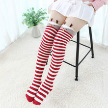 Reindeer Christmas Xmas Thigh Highs Socks ddlgworld kawaii bdsm