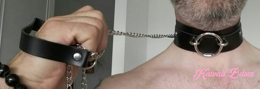 O ring choker collar brat sub submissive dom slave sexy leash chain training ddlg ddlb cglg cglb mdlg mdlb little boy girl pink black purple red goth fashion doll baby by Kawaii Bdsm - Cute and Kinky / Worldwide Free and Discreet Shipping (1227641126964)