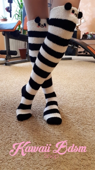 Striped Panda Thigh Highs (11482544967)