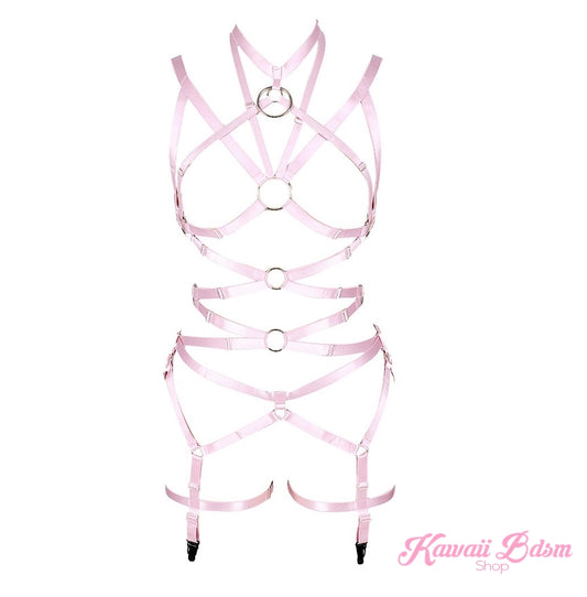 babydoll doll harness body chest goth gothic pastel princess fetish camgirl sexy lingerie garter belt underwear ddlgworld ddlgplayground babygirl aesthetic egirl punk by Kawaii BDSM - cute and kinky / Worldwide Free Shipping (5326451736738)