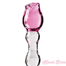Rose glass Wand dildo flower plug kawaii bdsm ddlgworld(10992194695)