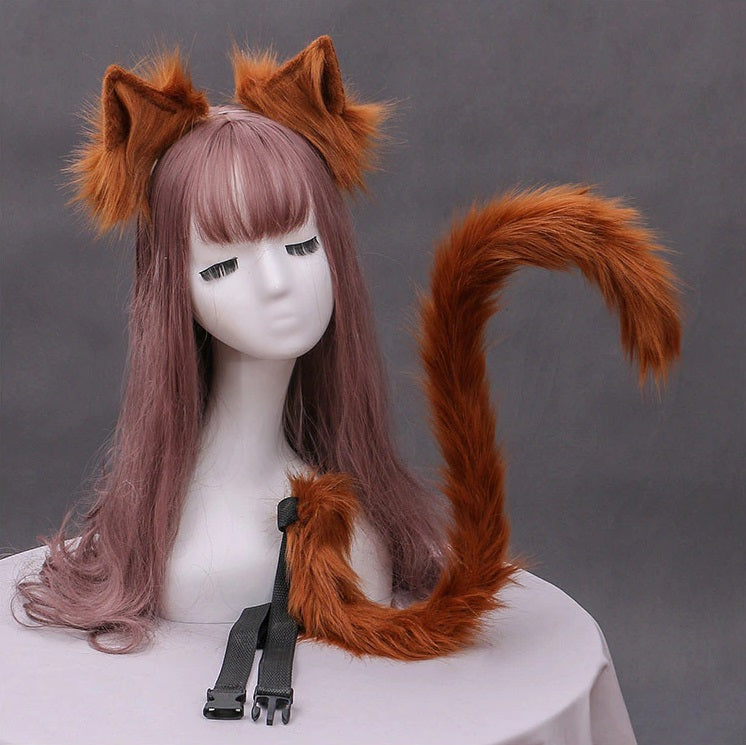 Realistic Long Tail & Ears Set