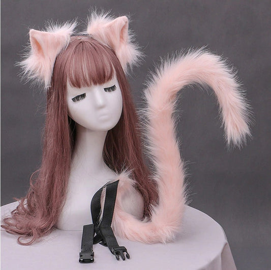 Realistic Long Tail & Ears Set