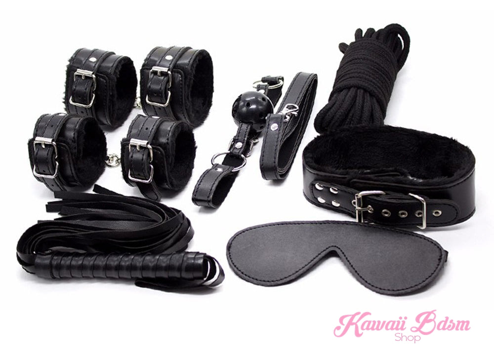 Black 10 Pcs Bondage kit – Kawaii Bdsm