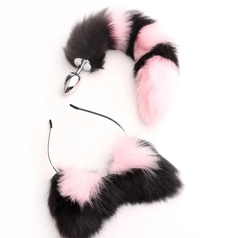 Fluffy Pet Play Set (Ears & Tail Plug)