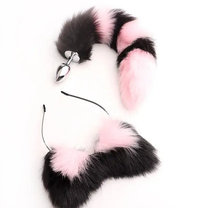 Fluffy Pet Play Set (Ears & Tail Plug)