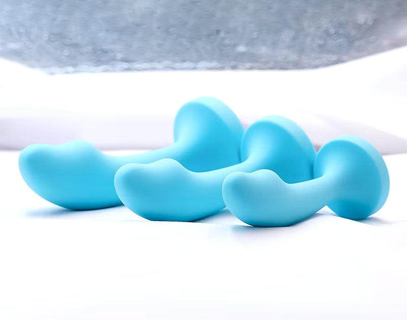 Curved Crystal Silicone ButtPlugs