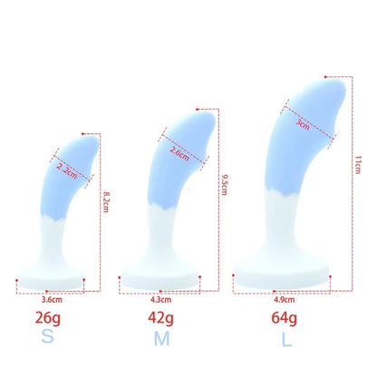 Curved Crystal Silicone ButtPlugs