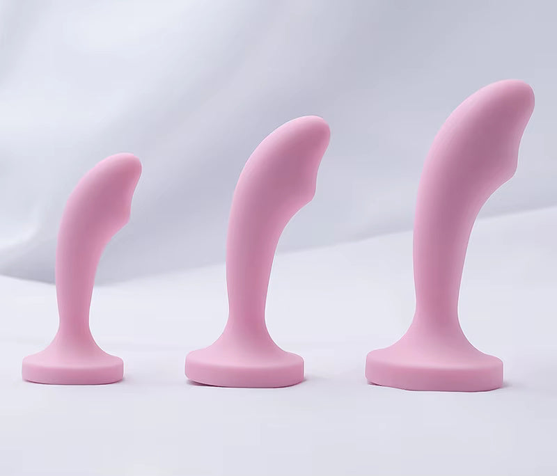 Curved Crystal Silicone ButtPlugs