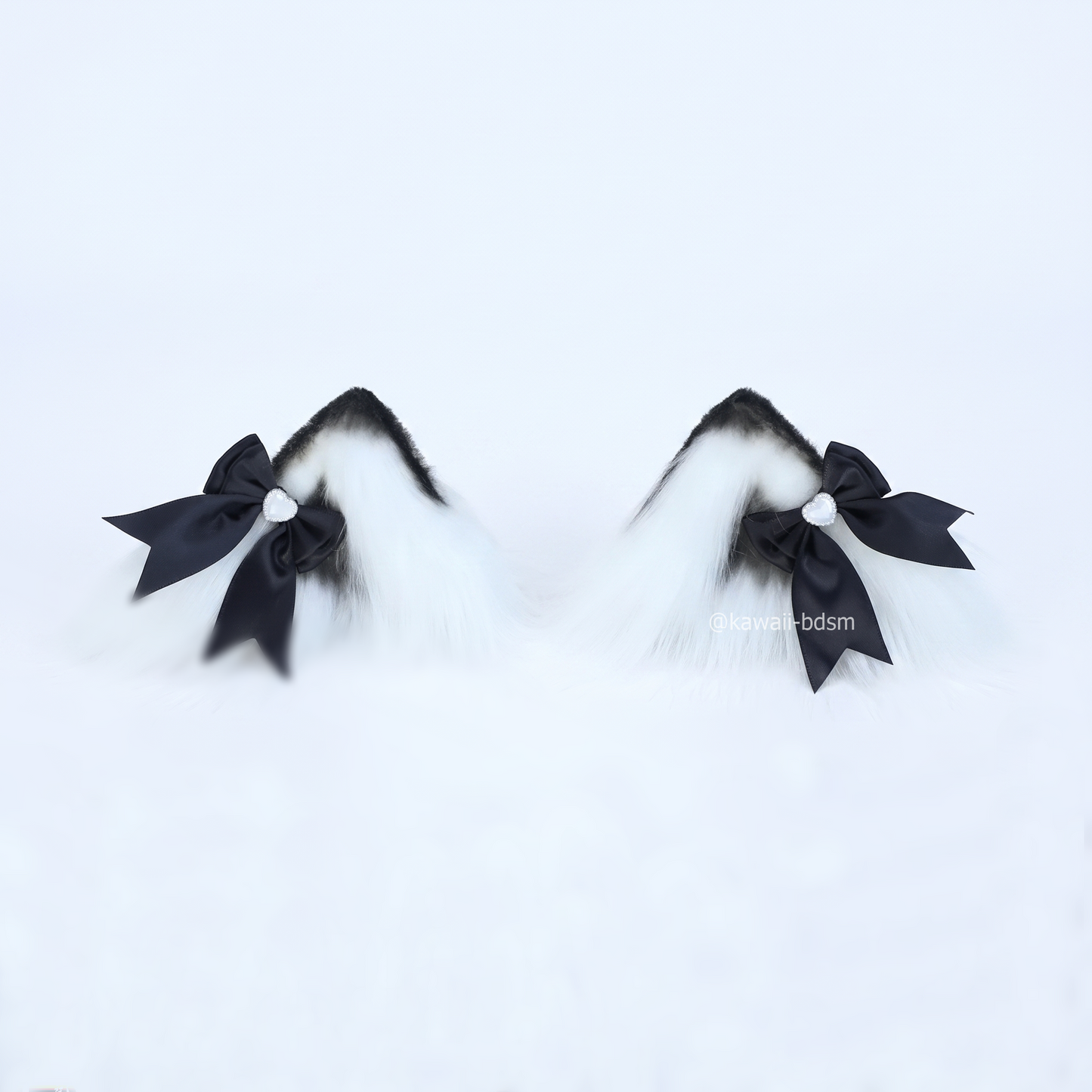 Fluffy Pet Play Ear Clips with Bows