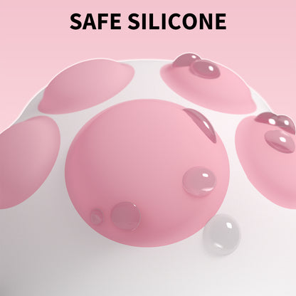 cute paw vibrator silicone body safe pink