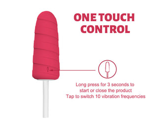 Popsicle ice cream disreet vibrator dildo Cute Pink by Kawaii Bdsm