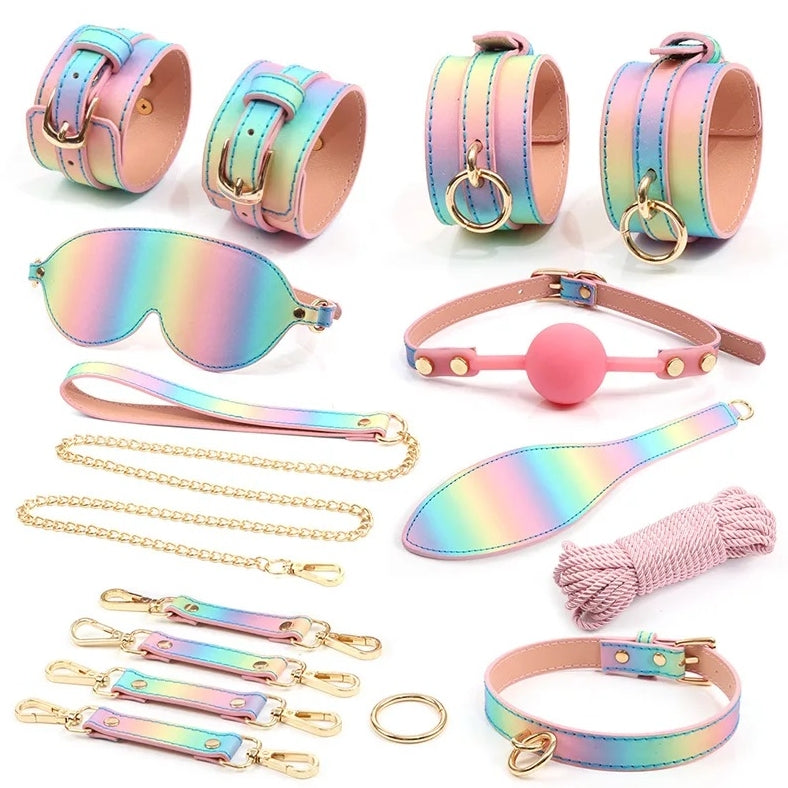8Pcs Pastel Rainbow Bondage kit