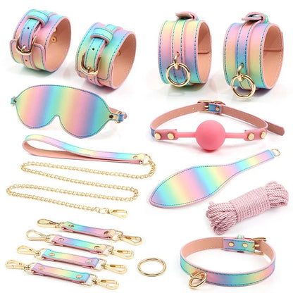 8Pcs Pastel Rainbow Bondage kit