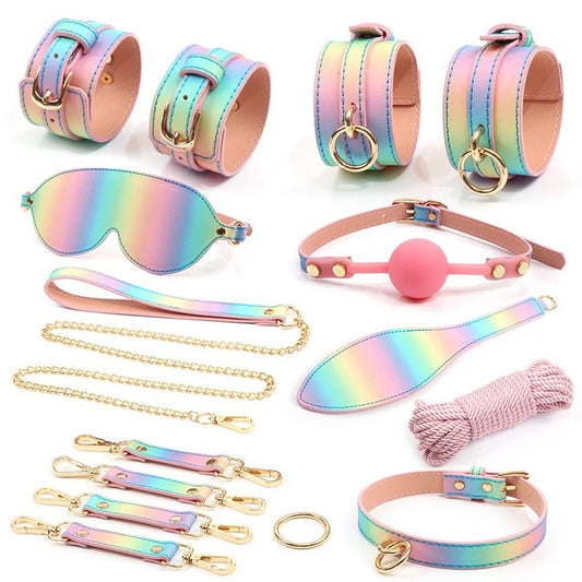8Pcs Pastel Rainbow Bondage kit