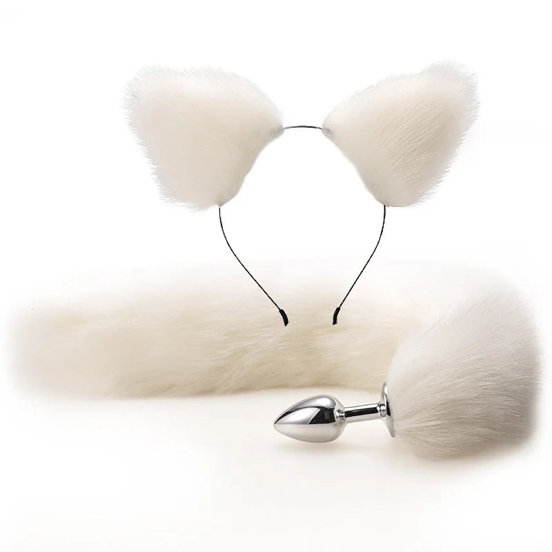 Fluffy Pet Play Set (Ears & Tail Plug)