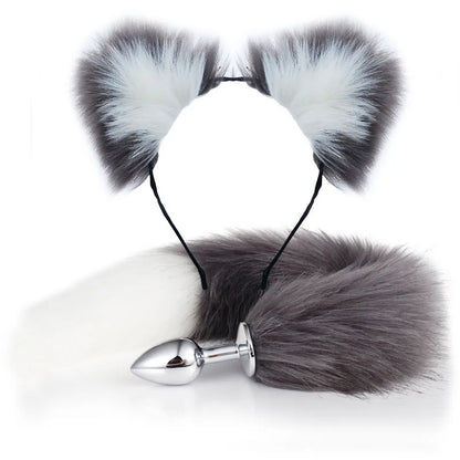Fluffy Pet Play Set (Ears & Tail Plug)