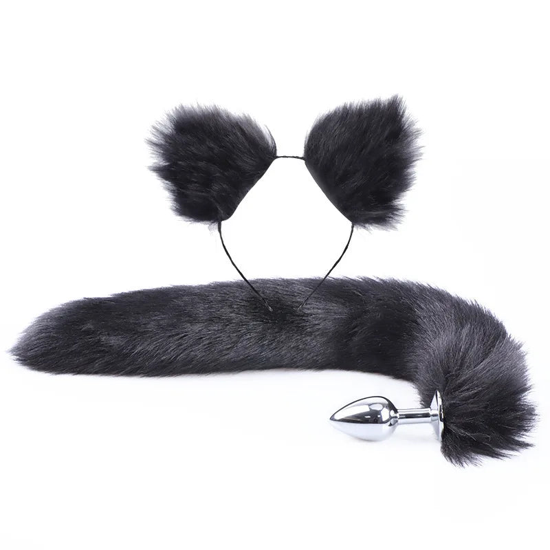 Fluffy Pet Play Set (Ears & Tail Plug)