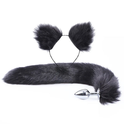 Fluffy Pet Play Set (Ears & Tail Plug)