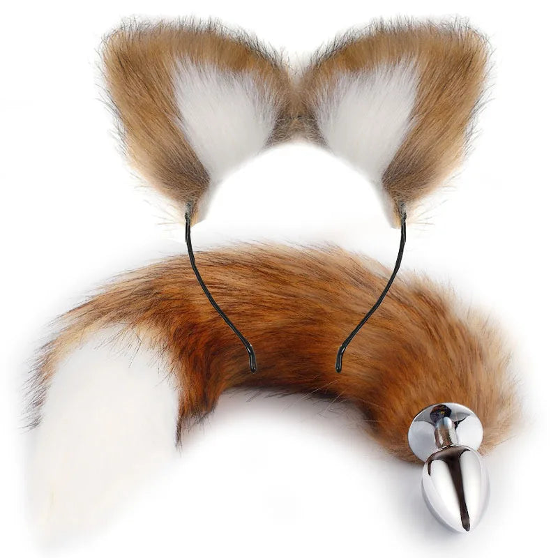 Fluffy Pet Play Set (Ears & Tail Plug)