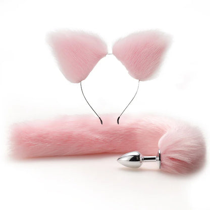 Fluffy Pet Play Set (Ears & Tail Plug)