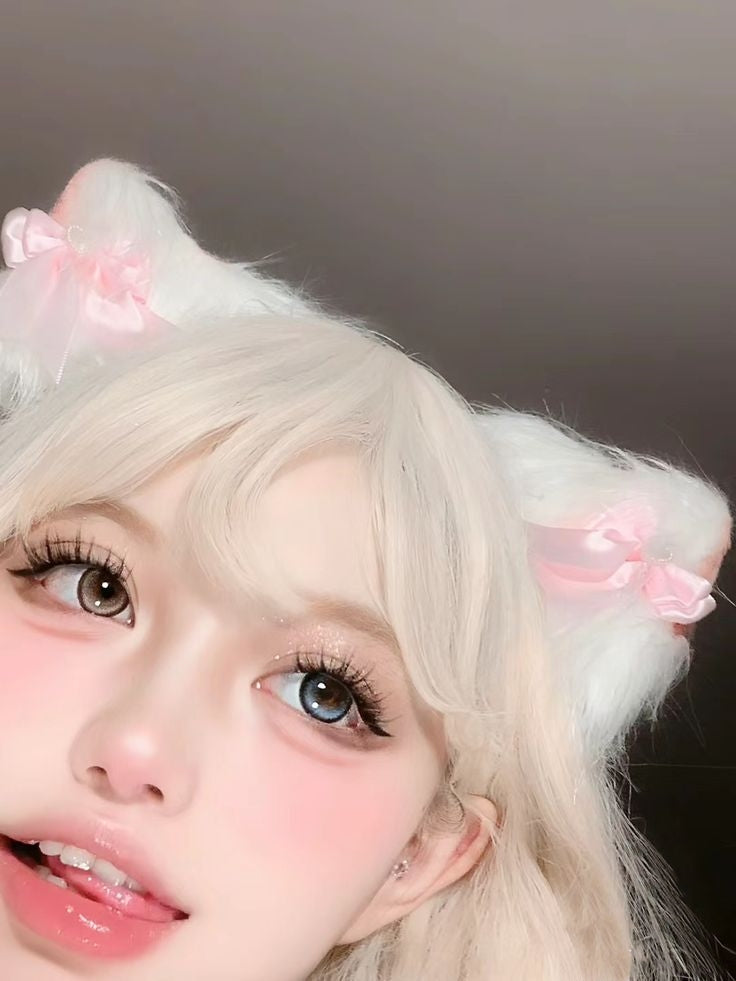 Fluffy Pet Play Ear Clips with Bows