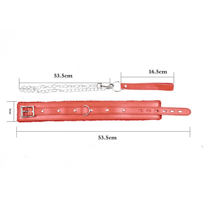 padlock collar leash set chain bondage kawaii cute pink red balck hgh quality leather vegan babygirl doll kitten petplay ageplay submissive kawaii bdsm shop