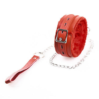 padlock collar leash set chain bondage kawaii cute pink red balck hgh quality leather vegan babygirl doll kitten petplay ageplay sissy slave submissive kawaii bdsm shop