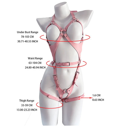 "The Vixen" Full-Body Strappy Harness