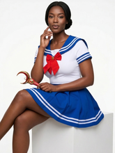 sailor onesie and pleated skirt set sailor moon wand model plus size inclusive XXXL
