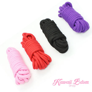 Shibari Rope kinbabu tied restraints Bondage submissive pink purple red and black cotton soft Harness cute aesthetic kink positive  by Kawaii Bdsm - Cute and Kinky / Worldwide Free and Discreet Shipping  (381930143781)