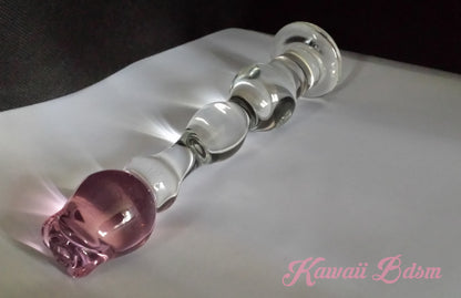 Rose glass Wand dildo flower plug kawaii bdsm ddlgworld(10992194695)