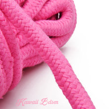 Extra long Shibari Rope kinbabu tied restraints Bondage submissive pink purple red and black cotton soft cute aesthetic kink positive  by Kawaii Bdsm - Cute and Kinky / Worldwide Free and Discreet Shipping (10992399559)