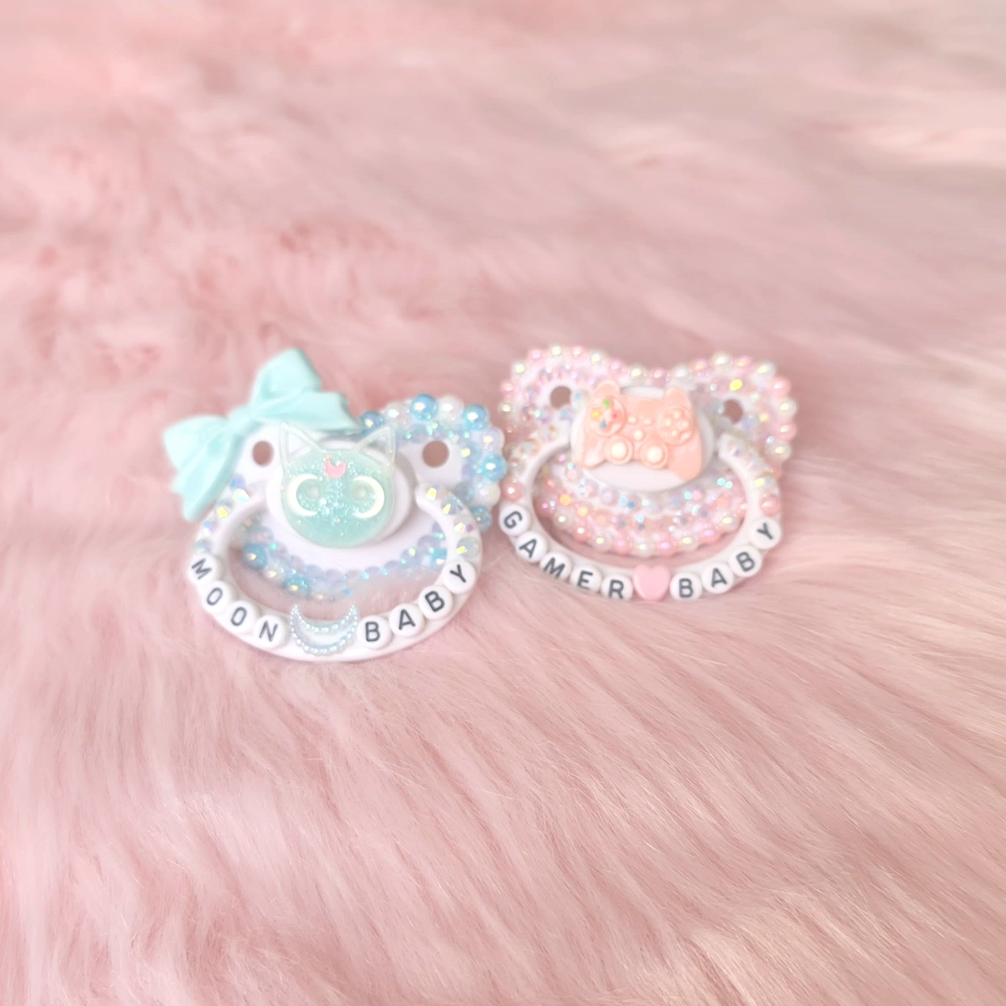 Gamer Baby Custom Pacifier Pink – Kawaii Bdsm