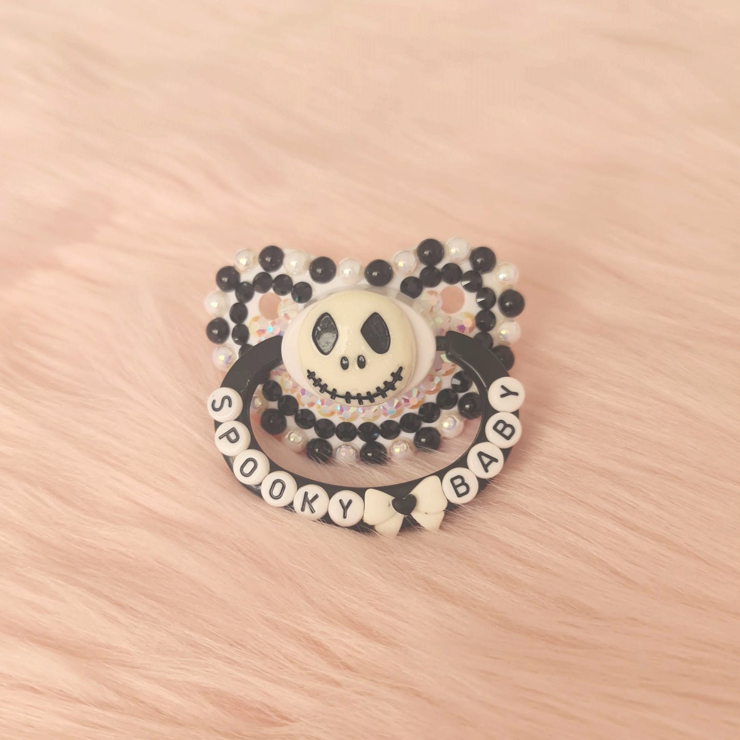 Jack Skellington Spooky Baby Goth Cute Custom DDLG ABDL adult pacifier Kawaii Bdsm Handmade