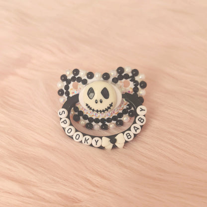 Jack Skellington Spooky Baby Goth Cute Custom DDLG ABDL adult pacifier Kawaii Bdsm Handmade