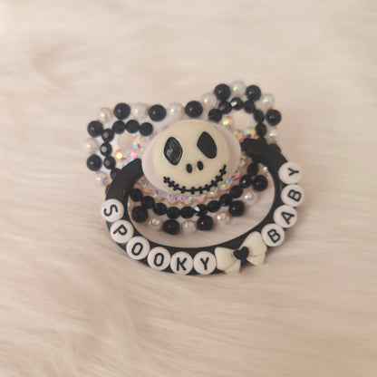 Jack Skellington Spooky Baby Goth Cute Custom DDLG ABDL adult pacifier Kawaii Bdsm Handmade