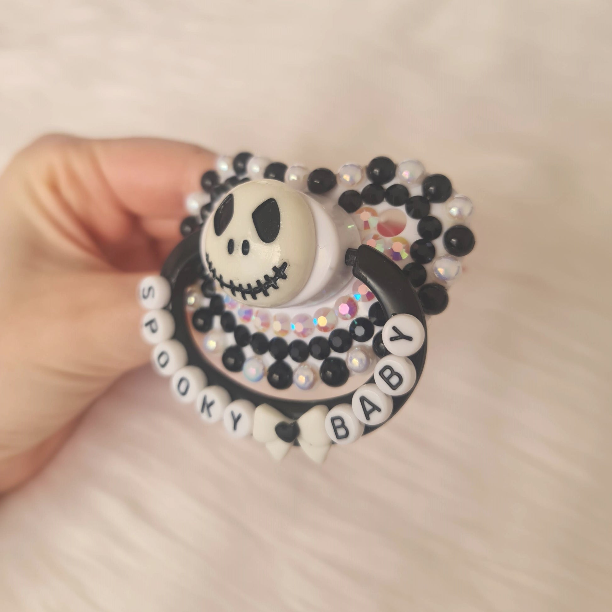 Jack Skellington Spooky Baby Goth Cute Custom DDLG ABDL adult pacifier Kawaii Bdsm Handmade