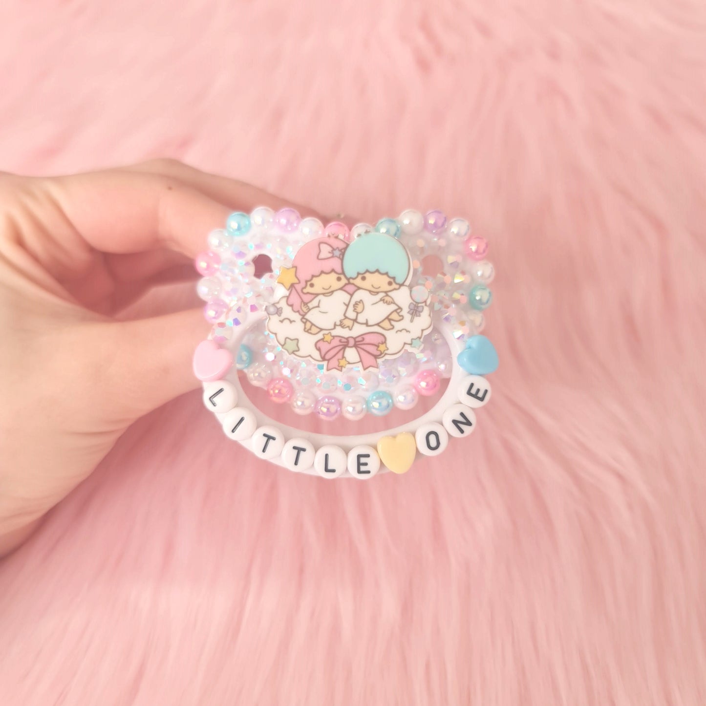 little one twin stars sanrio adult baby pacifier ddlg abdl kawaii bdsm handmade custom
