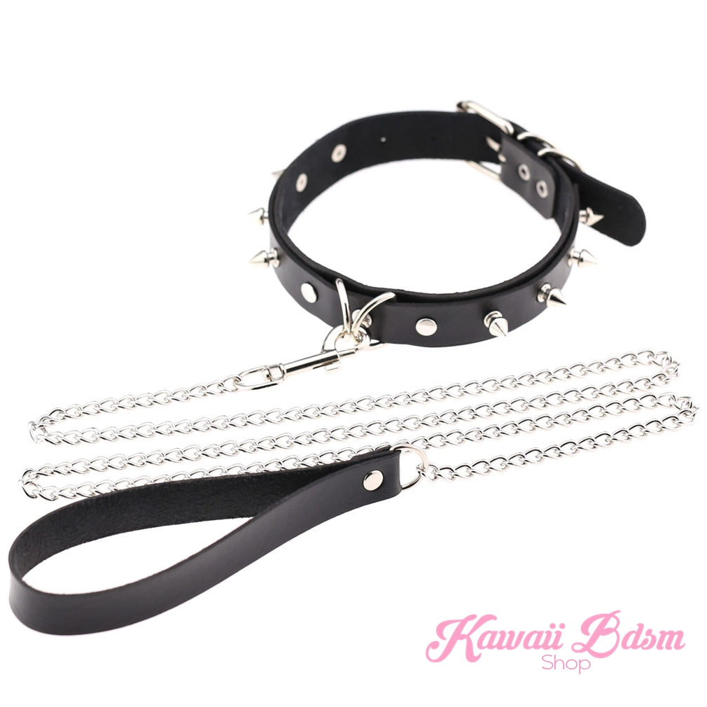 collar leash choker fashion goth sexy slave sub submissive ddlg cglg cglb mdlb mommy daddy little bondage black pink gothic fashion outfit petplay ageplay roleplay aesthetic white by Kawaii Bdsm - Cute and Kinky / Worldwide Free and Discreet Shipping  (781560414260)