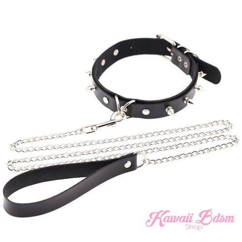 collar leash choker fashion goth sexy slave sub submissive ddlg cglg cglb mdlb mommy daddy little bondage black pink gothic fashion outfit petplay ageplay roleplay aesthetic white by Kawaii Bdsm - Cute and Kinky / Worldwide Free and Discreet Shipping  (781560414260)