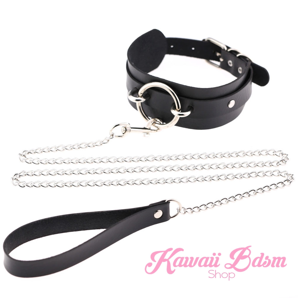 O ring choker collar brat sub submissive dom slave sexy leash chain training ddlg ddlb cglg cglb mdlg mdlb little boy girl pink black purple red goth fashion doll baby by Kawaii Bdsm - Cute and Kinky / Worldwide Free and Discreet Shipping   (1227641126964)