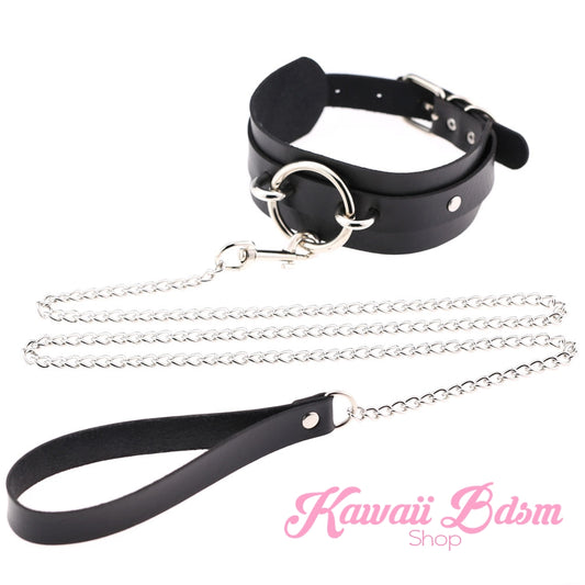O ring choker collar brat sub submissive dom slave sexy leash chain training ddlg ddlb cglg cglb mdlg mdlb little boy girl pink black purple red goth fashion doll baby by Kawaii Bdsm - Cute and Kinky / Worldwide Free and Discreet Shipping   (1227641126964)