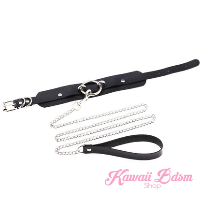 O ring choker collar brat sub submissive dom slave sexy leash chain training ddlg ddlb cglg cglb mdlg mdlb little boy girl pink black purple red goth fashion doll baby by Kawaii Bdsm - Cute and Kinky / Worldwide Free and Discreet Shipping   (1227641126964)