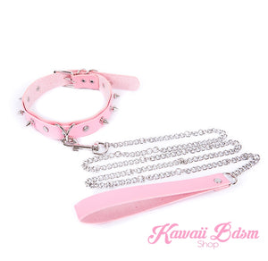 collar leash choker fashion goth sexy slave sub submissive ddlg cglg cglb mdlb mommy daddy little bondage black pink gothic fashion outfit petplay ageplay roleplay aesthetic white by Kawaii Bdsm - Cute and Kinky / Worldwide Free and Discreet Shipping  (781560414260)