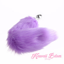 lavender pastel purple vegan faux fur tail plug silicone stainless steel neko catgirl cat kittenplay kitten girl boy petplay pet sexy adult toys buttplug plug anal ass submissive goth creepy cute yami ddlg cgl mdlg mdlb ddlb little by Kawaii BDSM - cute and kinky / Worldwide Free Shipping (11006341511)